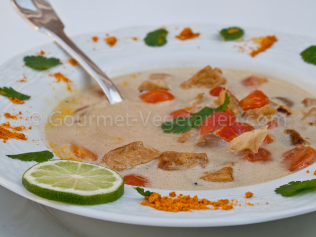 Soupe Thaï Assiette cuillère