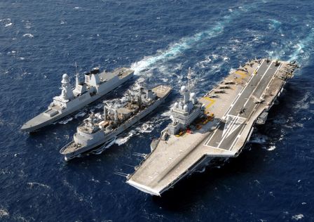 Afghanistan CDG, groupe aéronaval opération Agapanthe - photo Marine nationale